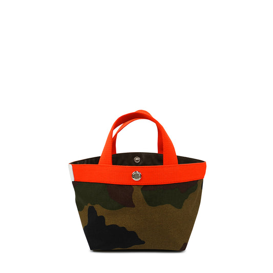 【限定カラー】 エルベシャプリエ Herve Chapelier 701WB カモフラージュ×サンギーヌ×ブラン(舟型トートS)