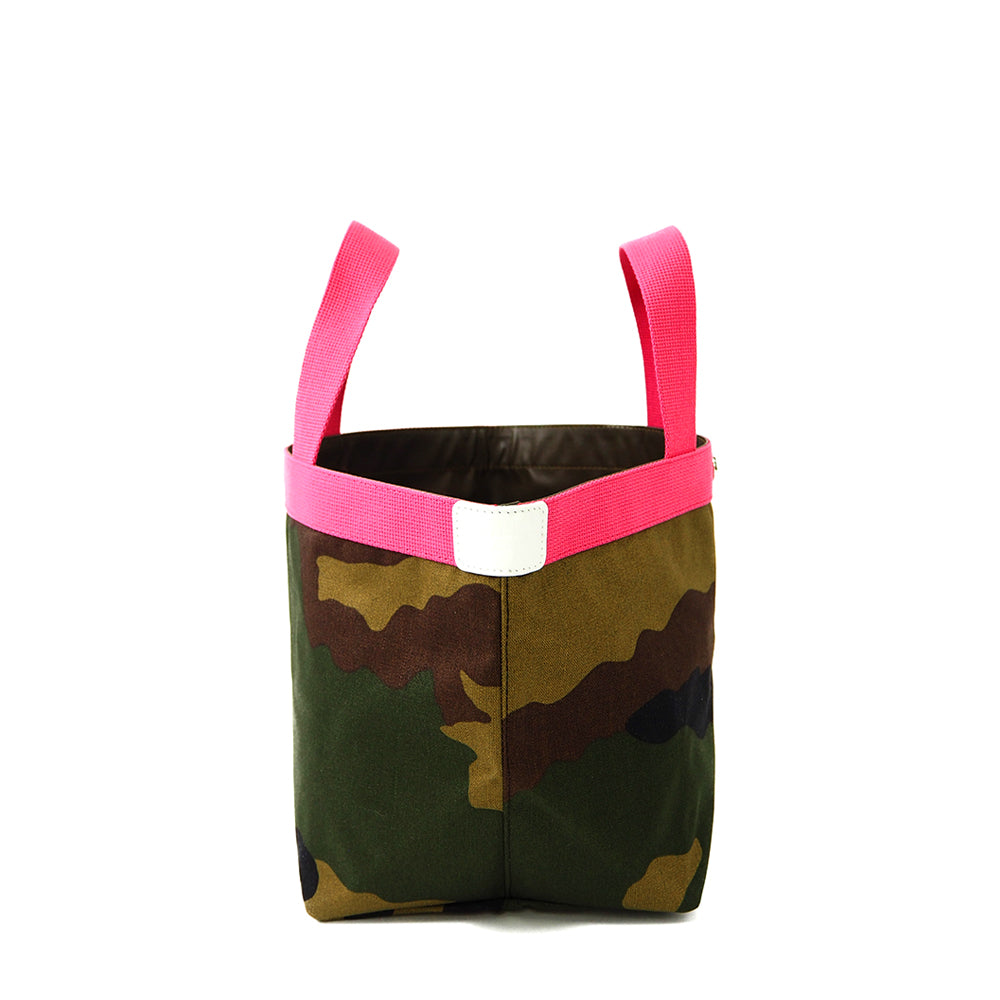 【限定カラー】 エルベシャプリエ Herve Chapelier 707WB カモフラージュ×フューシャ×ブラン(舟型トートM)