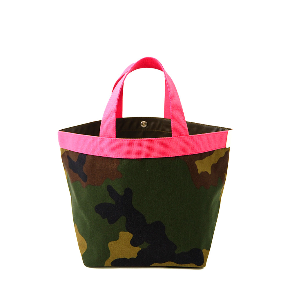 【限定カラー】 エルベシャプリエ Herve Chapelier 707WB カモフラージュ×フューシャ×ブラン(舟型トートM)
