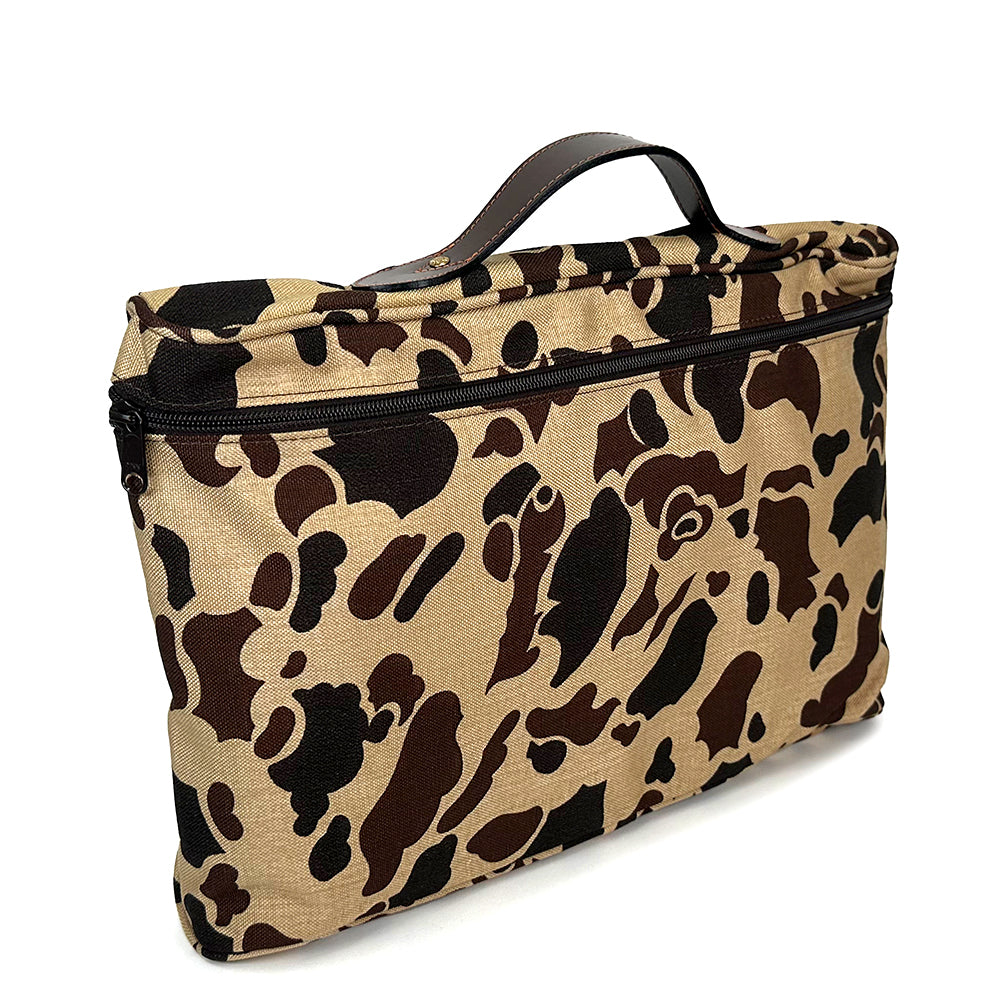 エルベシャプリエ Herve Chapelier 915W カモフラージュ (レザーハンドルA4ブリーフL 迷彩)