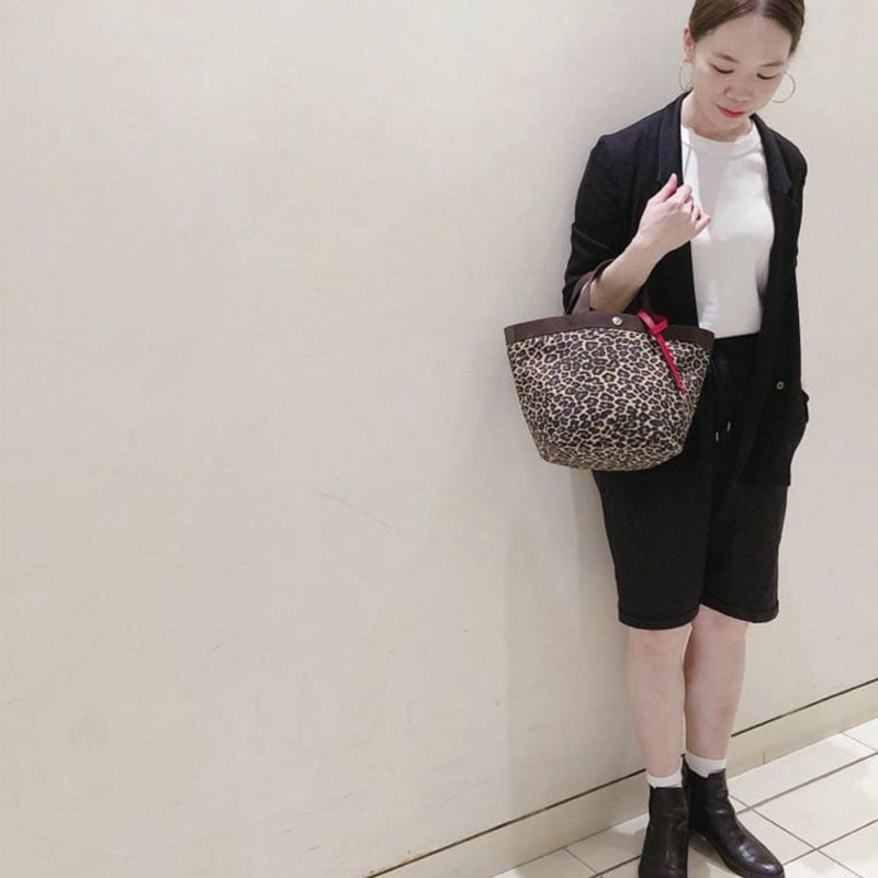 エルベシャプリエ Herve Chapelier 707Fパンサー (舟型トートM レオパード ヒョウ柄)