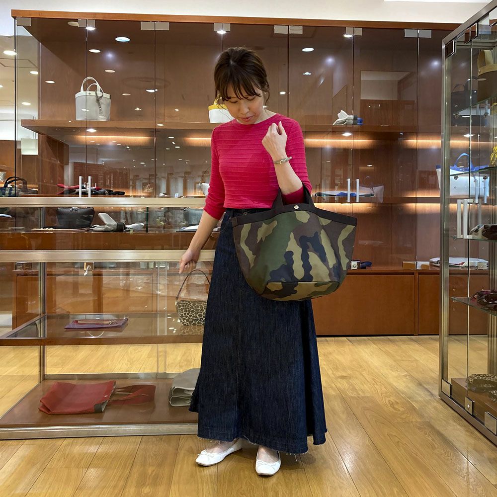 エルベシャプリエ Herve Chapelier 725Wカモフラージュ(コーデュラ舟型トートL 迷彩)