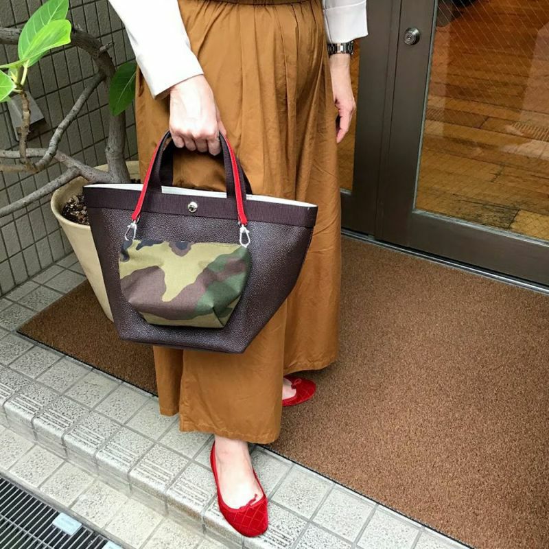 エルベシャプリエ Herve Chapelier 8797W カモフラージュ(コーデュラナイロン舟型ポーチ)