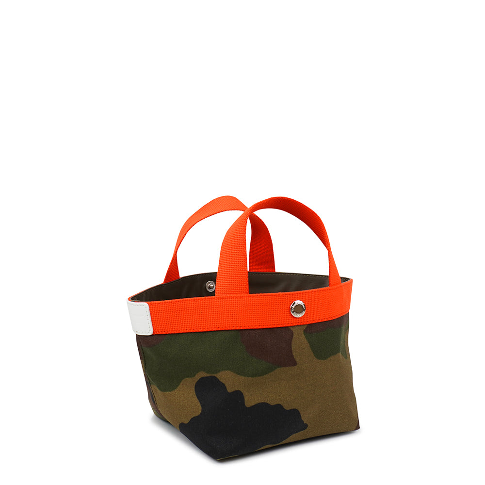 【限定カラー】 エルベシャプリエ Herve Chapelier 701WB カモフラージュ×サンギーヌ×ブラン(舟型トートS)