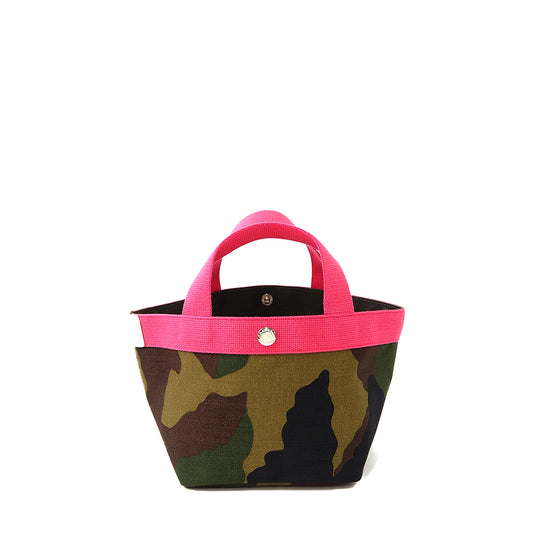 【限定カラー】 エルベシャプリエ Herve Chapelier 701WB カモフラージュ×フューシャ×ブラン(舟型トートS)