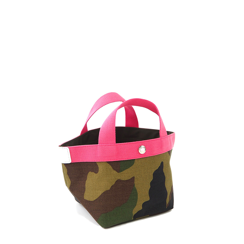 【限定カラー】 エルベシャプリエ Herve Chapelier 701WB カモフラージュ×フューシャ×ブラン(舟型トートS)