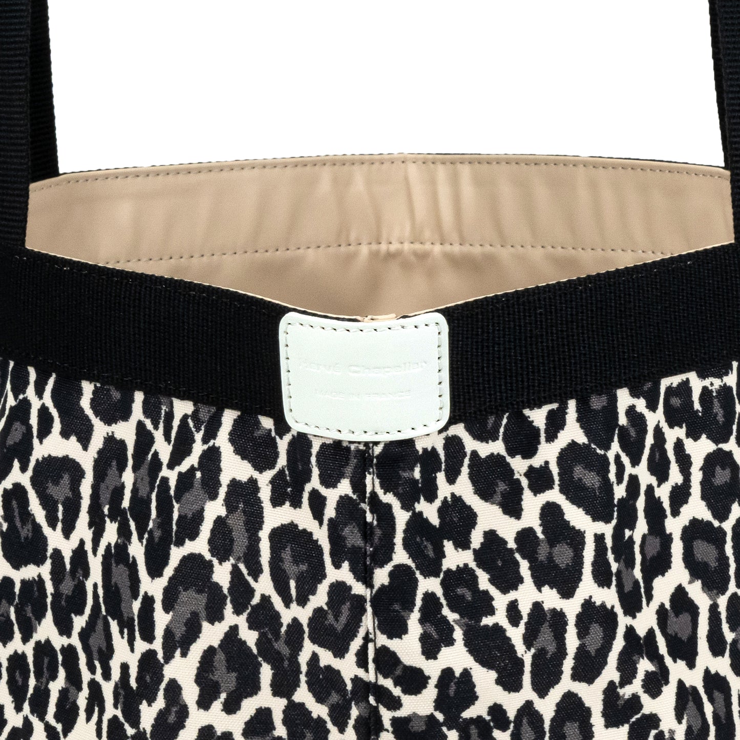 【限定カラー】エルベシャプリエ Herve Chapelier 707FB パンサーブラン×ノワール×ブラン(舟型トートM　パンサー)