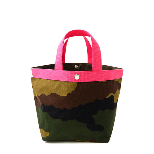 【限定カラー】 エルベシャプリエ Herve Chapelier 707WB カモフラージュ×フューシャ×ブラン(舟型トートM)
